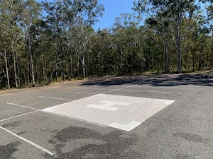 Celebrating launch of new helipad